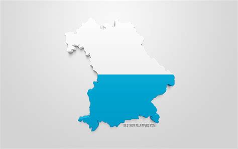 Bavaria Map Silhouette 3d Flag Of Bavaria Federal State Of Germany