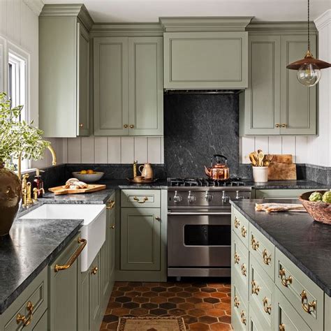 15 Best Green Kitchen Cabinet Ideas - Top Green Paint Colors for Kitchens