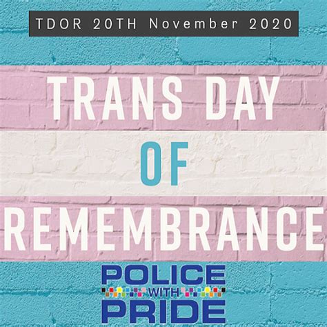 Transgender Day Of Remembrance Friday 20th November 2020 The