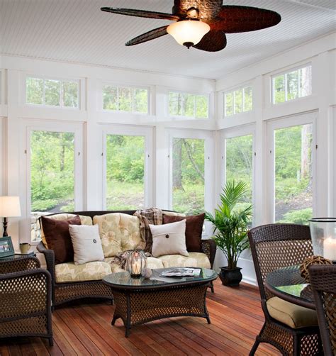 Sunrooms Sunroom Traditional With White Ceiling Clerestory Windows