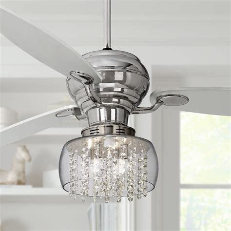 Shop with afterpay on eligible items. 60 Inch Spyder Chrome Crystal Rainfall Led Ceiling Fan in ...