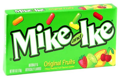 Experience the sweet taste of fruity chewy candy with mike and ike® original fruits, bursting with five fun flavors, including: Mike & Ike Jelly Candy - Original Fruits - 5 oz Theater ...