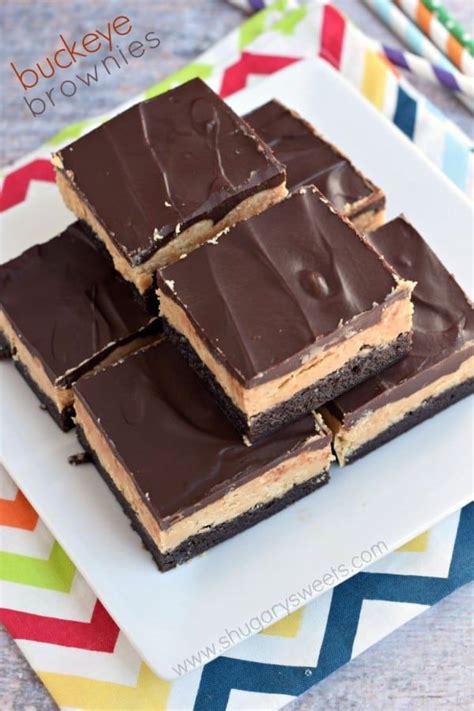 These Buckeye Brownies Are Amazing Rich Chocolate Brownies Topped With