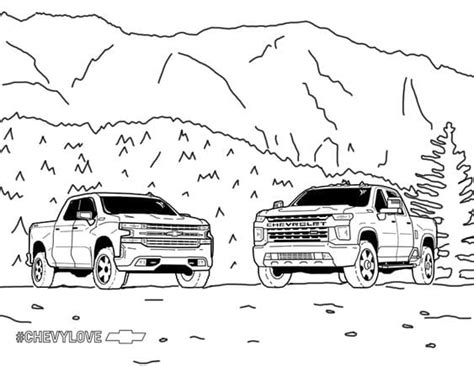 Chevy Pickup Truck Coloring Pages