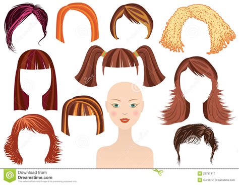 Scopri ricette, idee per la casa, consigli di stile e altre idee da provare. Hairstyle.Woman Face And Set Of Haircuts Royalty Free ...