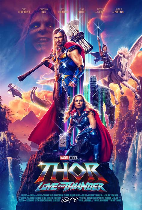 Thor Lamour And Thunder Promotional Poster Marvel Cinematic