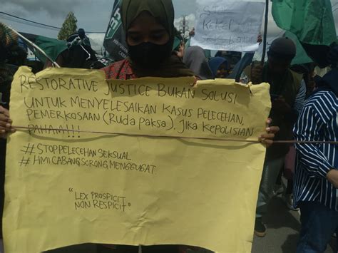 Hmi Sorong Tolak Restorative Justice Atasi Kasus Kekerasan Seksual Suara Papua