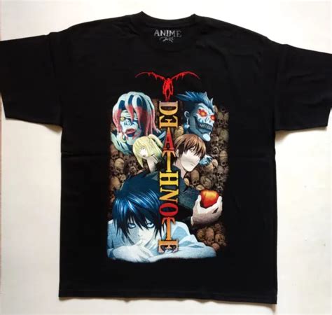 Death Note T Shirt Rare Embroidered Logo Manga Anime L Lawliet Light