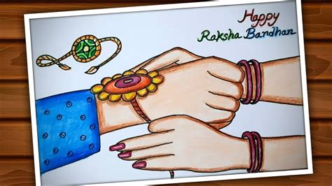 Raksha Bandhan Drawing Very Easy For Beginners Raksha Bandhan Drawing
