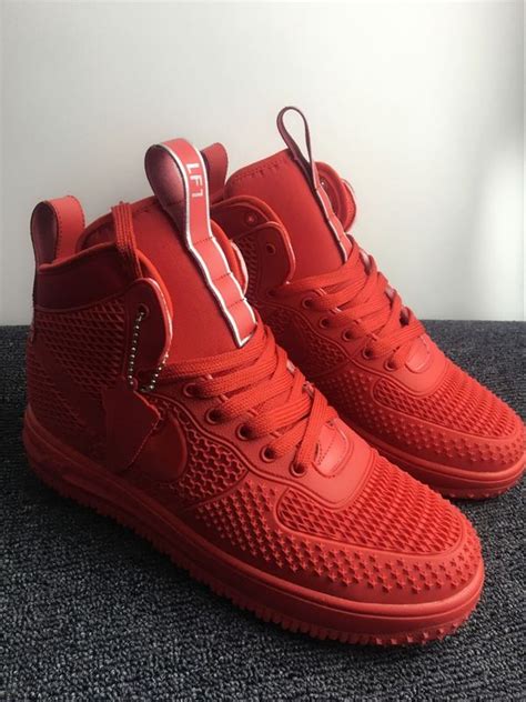 Nike Air Force 1 High Kpu All Red Men Shoes Febbuy