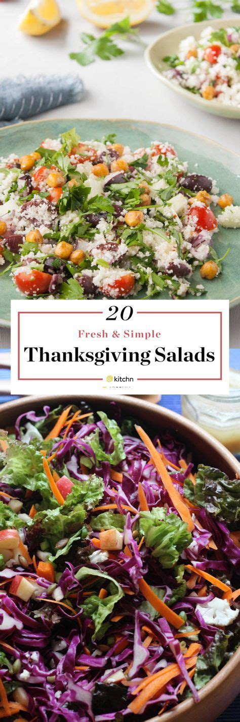 Combine fresh fall ingredients into flavorful, light thanksgiving salad recipes. 30+ Fresh and Vibrant Salads for Thanksgiving | Thanksgiving side dishes healthy, Thanksgiving ...