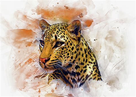 Leopard Art Digital Art By Ian Mitchell Fine Art America