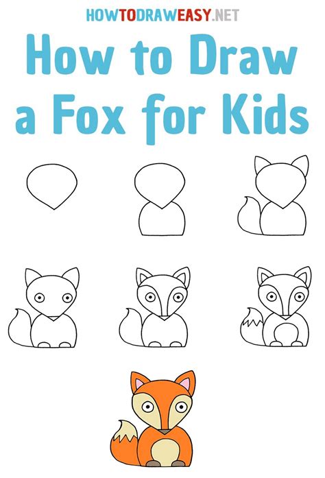 How To Draw A Fox For Kids How To Draw Easy