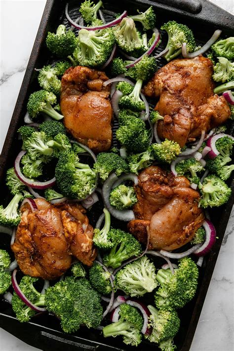 Sheet Pan Chipotle Chicken Thighs With Broccoli Easy And Healthy