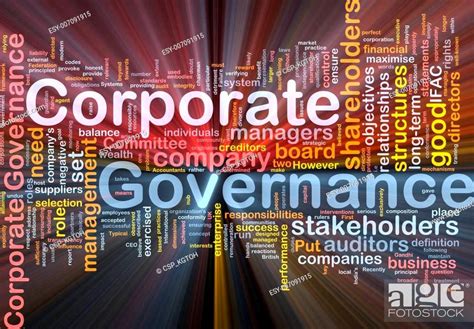 Corporate Governance Background Concept Glowing Stock Photo Picture