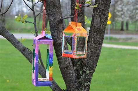 Use printable bird house template available here. 25+ Spring Crafts for Kids - A Grande Life