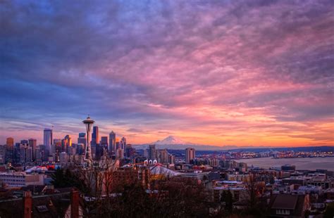 Seattle Kerry Park Winter Sunset Wow Highest Position Expl Flickr