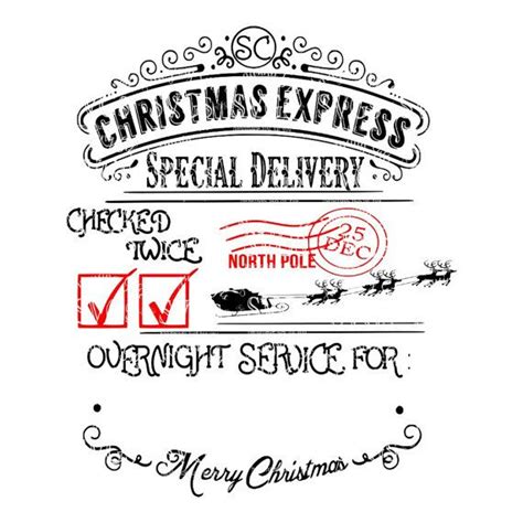 SVG - Christmas Express Santa Sack - Christmas Bag - Santa Sack