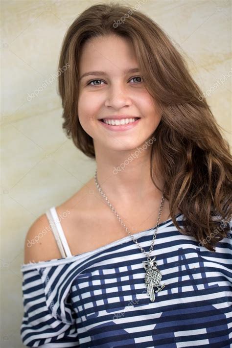 Happy Smiling Teen Girl Stock Photo By ©luckybusiness 42791419