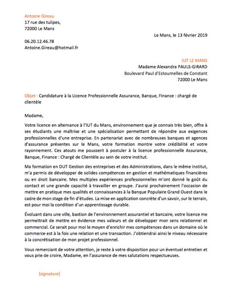 Lettre De Motivation Fac De Psycho  Exemple Lettre De Motivation
