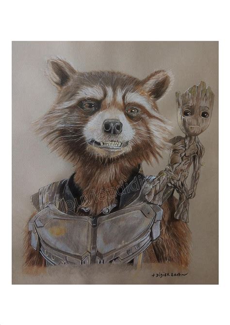 Guardians Of The Galaxy Vol 2 Rocket Raccoon Baby Groot Etsy Canada