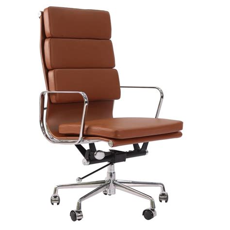 Leather office chairs are quite popular. Eames SoftPad High Back EA219 Office Chair Replica - Tan ...