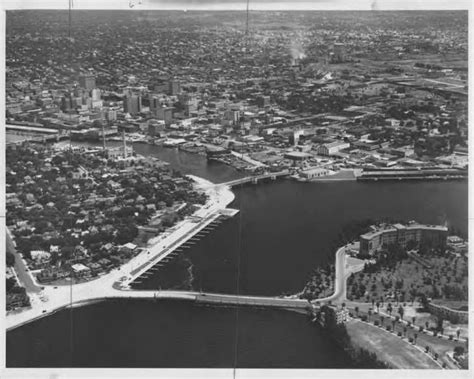 Aerial Of Downtown Tampa From The Tip Of Davis Islands Tampa Fla