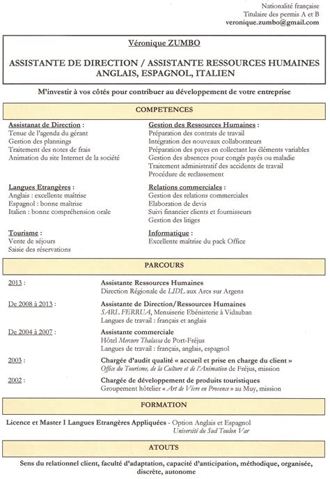 cv en ligne ressources humaines