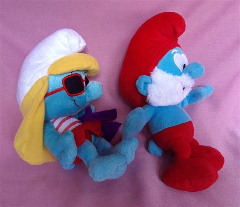 Smurfette Papa Smurf Plush Doll Soft Toy Etsy