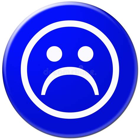 Blue Sad Face Emoticon