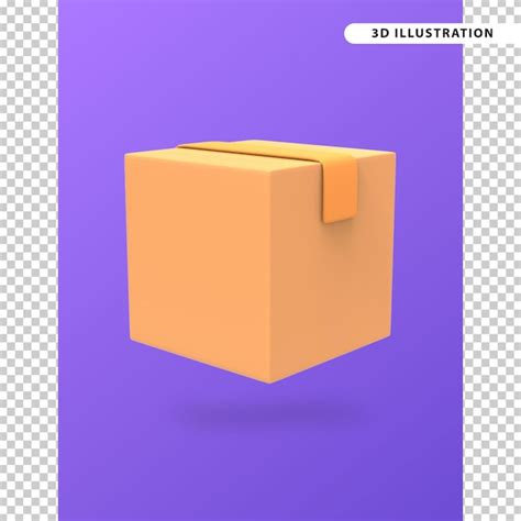 Premium Psd Shipping Box Icon 3d Illustration