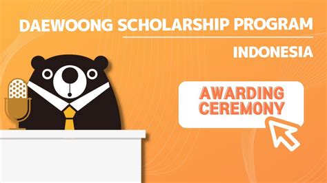 2021 daewoong scholarship program awarding ceremony youtube