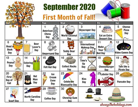 Learn more about the economic and social importance of lighthouses. September National Day Calendar - Free Printable Calendars