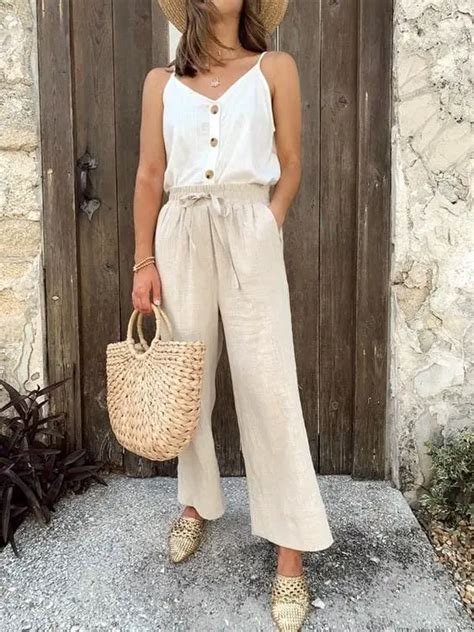 How To Wear Linen Pants 20 Outfit Ideas