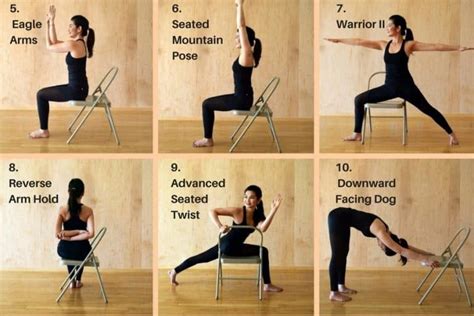 Chair Yoga Poses And Benefits 5 Thru 10 Chair Pose Yoga Exercise Chair Yoga