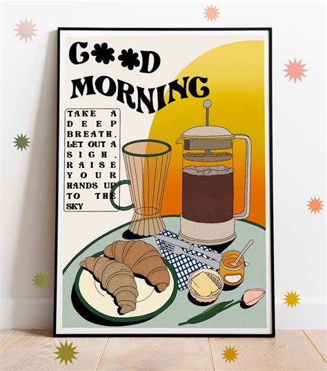 Good Morning Print Aesthetic Print Positive Art Print Etsy