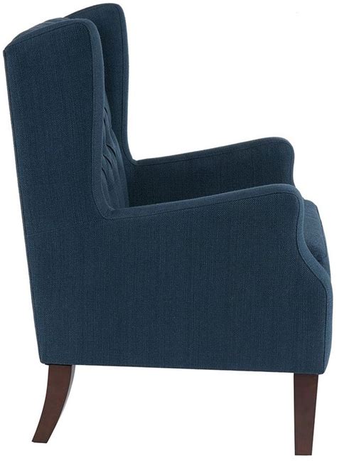 Olliix By Madison Park Navy Maxwell Button Tufted Wing Chair Bob