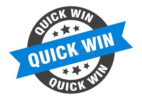 Quick Win Sticker Quick Win Sign Set Stock Vector Illustration Of