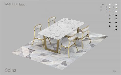 Madlen Solna Dining Set Madlen Sims 4 Cc Furniture Living Rooms