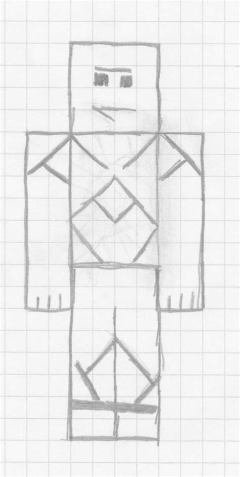How to draw a minecraft diamond step by step. My Minecraft 'Steve' Drawing Minecraft Blog