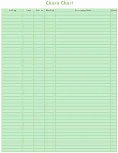 Printable Blank Chore Chart Templates For Kids Or Adults