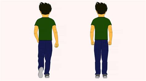 Male Character 1 Back View Standwalk Cycle Youtube