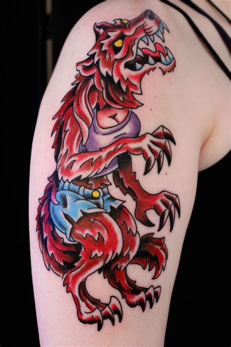 Werewolf Lady Tattoo By Richard Lamos