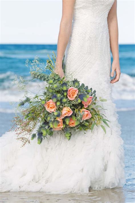 Check out 50 navy blue and coral wedding ideas for your special day. Blue Meets Coral in a Beach Wedding Inspiration Shoot