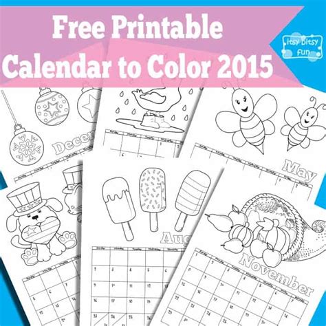 Free Printable Coloring Calendars Homeschool Giveaways