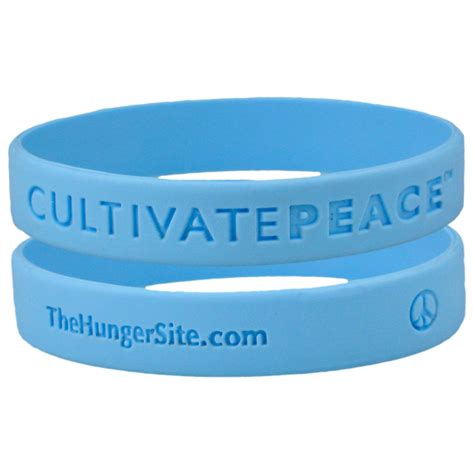 Hunger Site Cultivate Peace Silicone Bracelets Set Of 2 Silicone