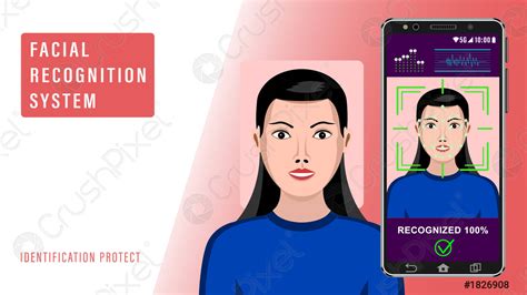 Facial Recognition System Identification Protect Stock Vector Crushpixel