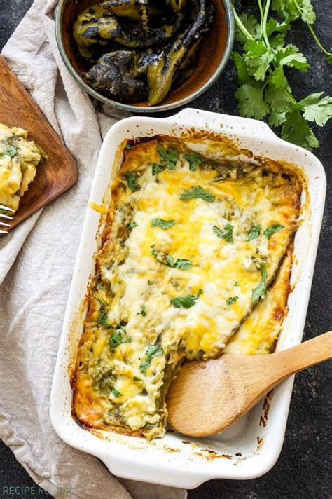Chile relleno casserole is loaded with 3 types of cheese, seasoned ground beef, fresh, oven roasted poblano peppers and is a favorite mexican recipe everyone enjoys. Easy Dinner: Chile Rellenos Casserole