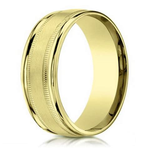 Https://techalive.net/wedding/designer Men S 10k Yellow Gold Wedding Ring With Beading