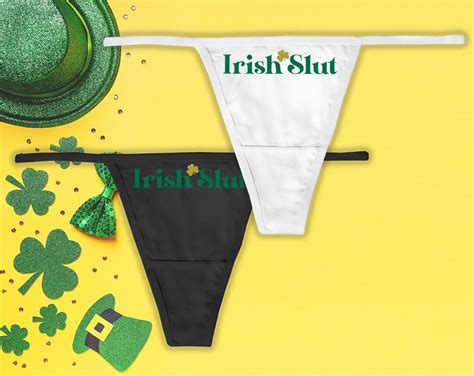 irish slut thong st patricks day panties slutty panties irish slut panties st patricks day